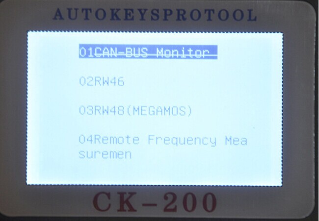 CK-200 คีย์โปรแกรมเมอร์หน้าจอแสดงผล -3
