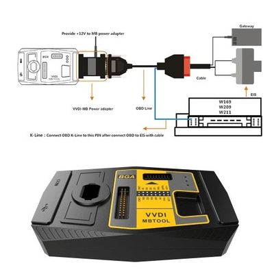 Original Xhorse VVDI MB BGA TooL Benz Key Programmer Plus VVDI MB Tool Power Adapter for Data Acquisition