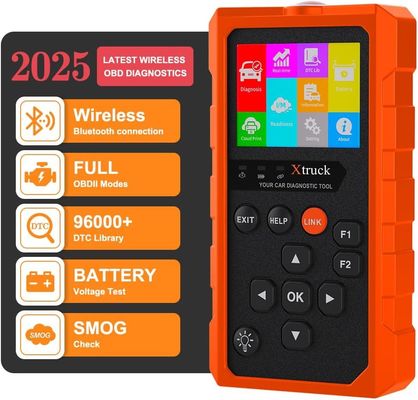 Xtruck 819 Handheld OBDII Scanner with Enhanced OBD2 Mode 6, 9 Major Protocols Support, and 2.8-inch IPS Display