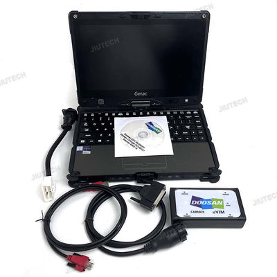 Forklift  For Doosan uvim + Getac V110 laptop Excavator Engine Fault Detector DDT SCR DPF DCU ECU Scanner Fault Diagnostic Tool