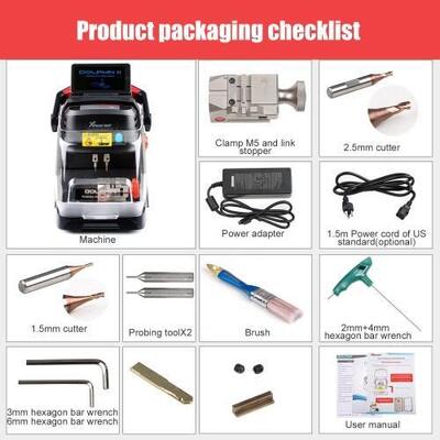 Xhorse Dolphin II XP-005L XP005L Automatic Portable Key Cutting Machine with Adjustable Screen and Built-in Battery