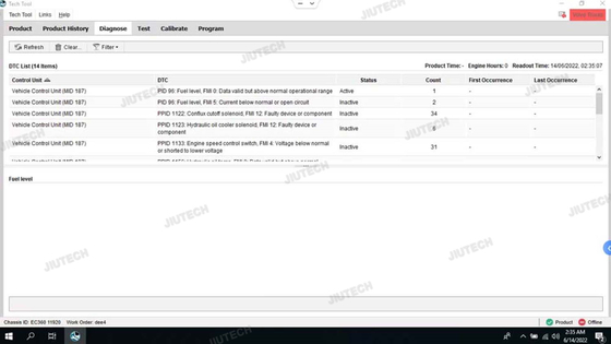 for VOLVO Vocom 88890300 for volvo truck excavator diagnostic tool for volvo ptt 2.8 dev2tool EUR6 FH FM4 +CF19