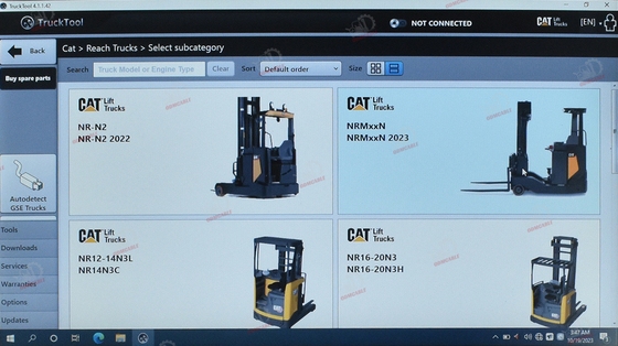 Trucktool 4.1.1.42 Auto Forklift Diagnostic Software For Mitsubishi With Cf53 Laptop Crown Adapter + Cables