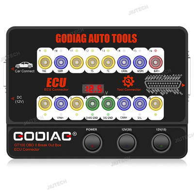 Godiag GT100+ GT100 Pro OBDII Breakout Box ECU Bench Connector Adds Electronic Current Display and CANBUS Protocol