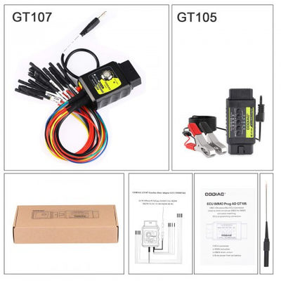 GODIAG GT105 ชุด ECU IMMO Plus GT107 อะแดปเตอร์อ่าน/เขียนข้อมูลเกียร์ DSG สำหรับ DQ250, DQ200, VL381, VL300, DQ500, DL501 เข้ากันได้กับ PCMTuner, Kess V2, PCMFlash, KTMBench ฯลฯ