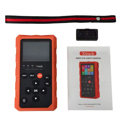 Xtruck 819 OBD2 Scanner เครื่องทดสอบการวินิจฉัยรถยนต์ที่มีระบบ OBDII ที่ขยายขนาด 6 9 การสนับสนุนโปรโตคอลหลักและจอ IPS ขนาด 2.8 นิ้ว