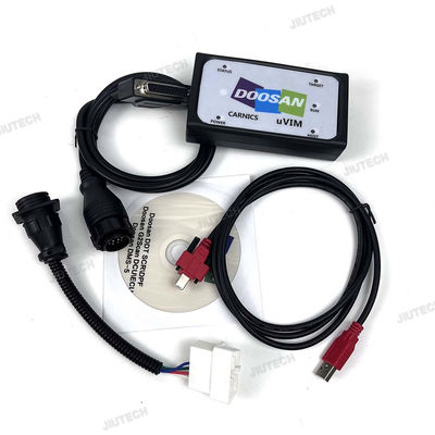 Forklift  For Doosan uvim + Getac V110 laptop Excavator Engine Fault Detector DDT SCR DPF DCU ECU Scanner Fault Diagnostic Tool