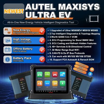 Autel MaxiSys Ultra EV Intelligent EV Diagnostic Tool With EVDiag Kit VCMI EV High-Voltage System&Battery Pack Analysis PK Ultra