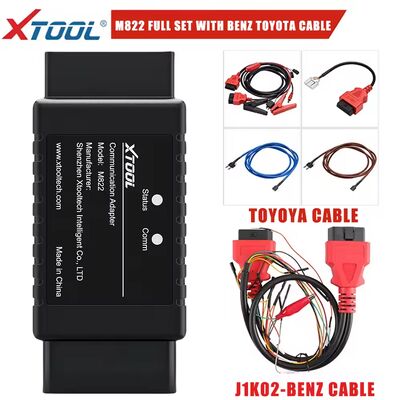 XTOOL M822 M821 แอดป์เตอร์สําหรับเบนซ์ คีย์ทั้งหมดหายไปสําหรับโตโยต้า 8A คีย์โปรแกรมต้องการทํางานกับ KC501 โปรแกรมสําหรับ PAD3 X100MAX